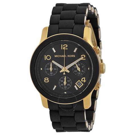 michael kors chronograph mk5191|Michael Kors black catwalk watch.